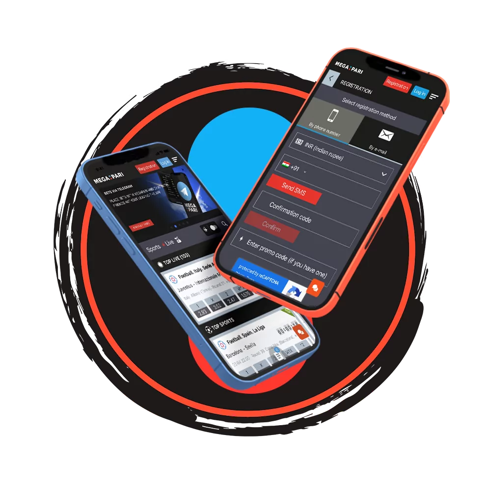 To create an account, on the main page, click the red register button.