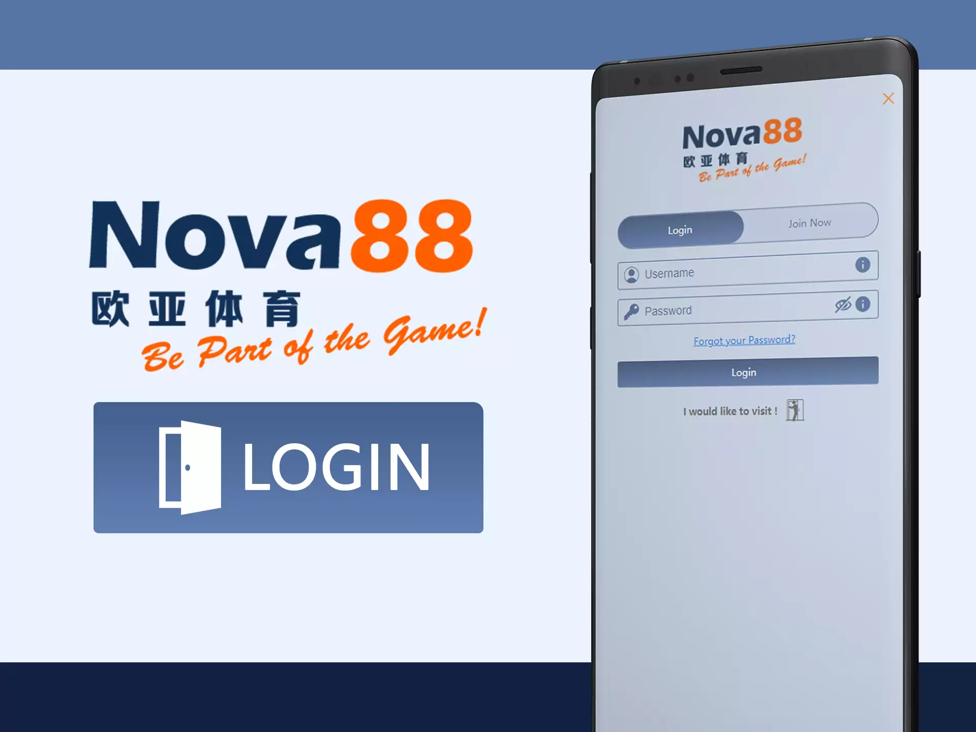 Login for start play casino.