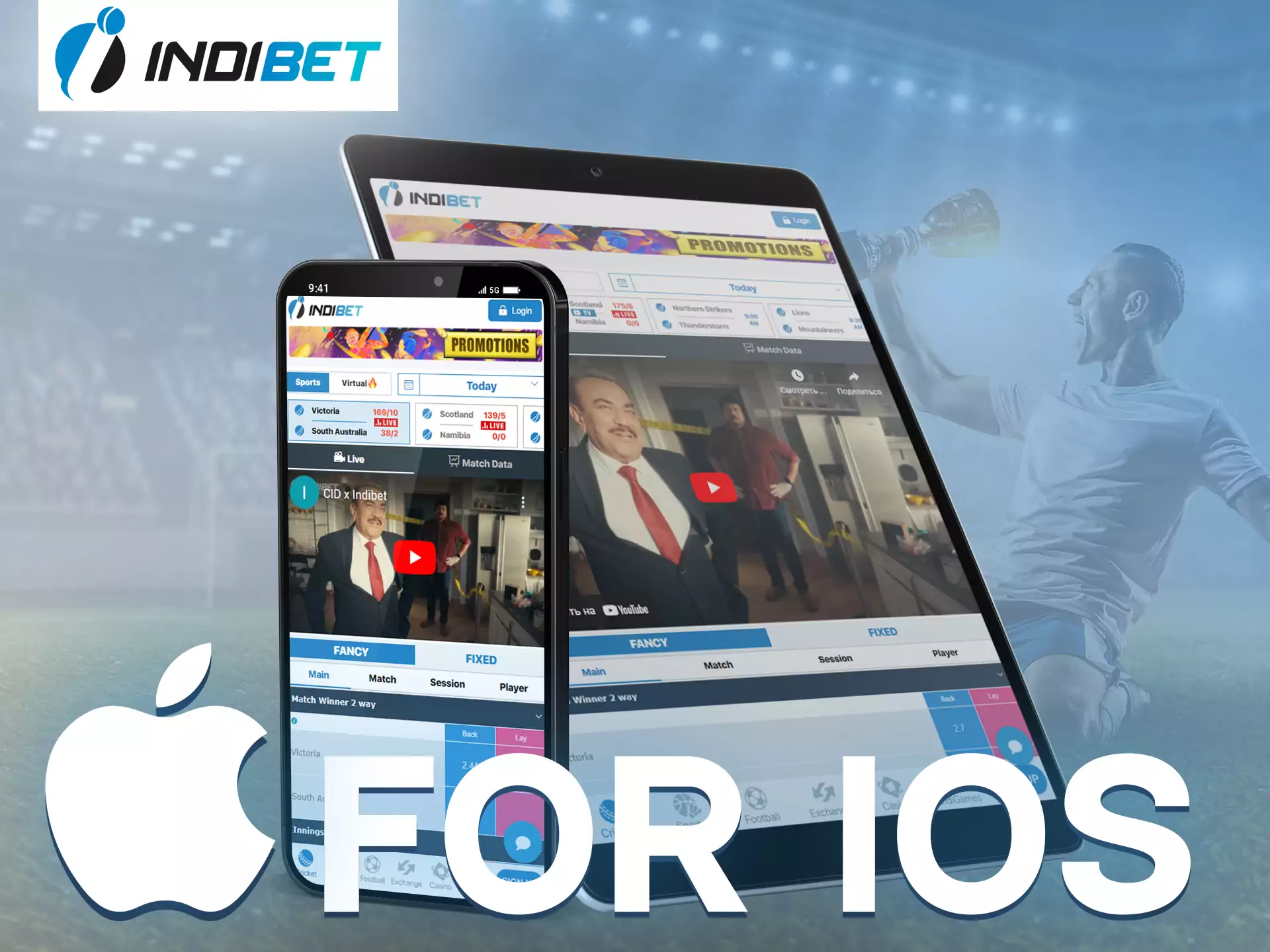 Bet at Indibet using iOS app.