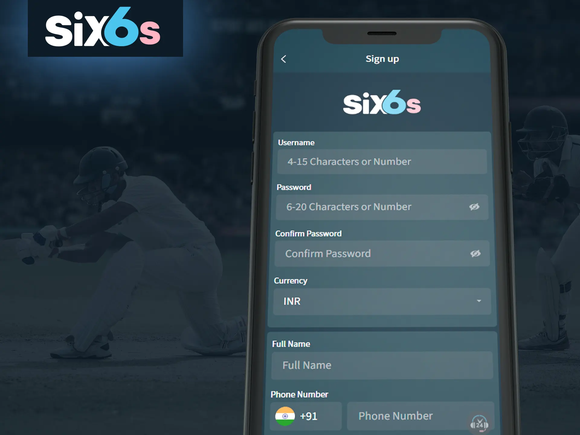 Go through the Six6s registration process.