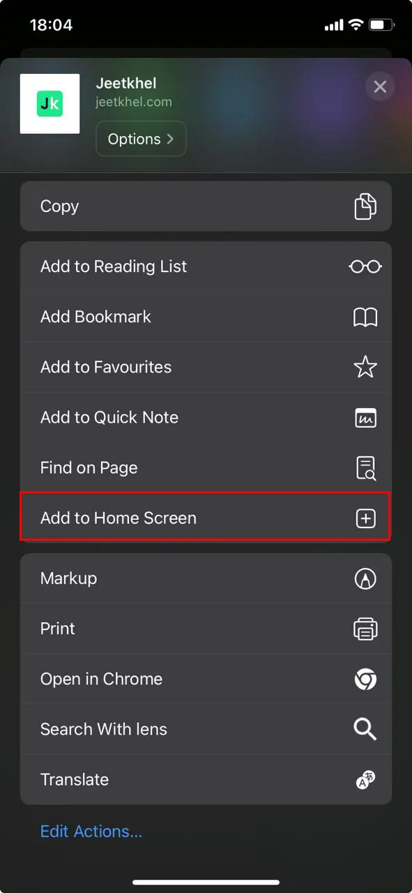Start the process of installing the Jeetkhel app on your iOS device.