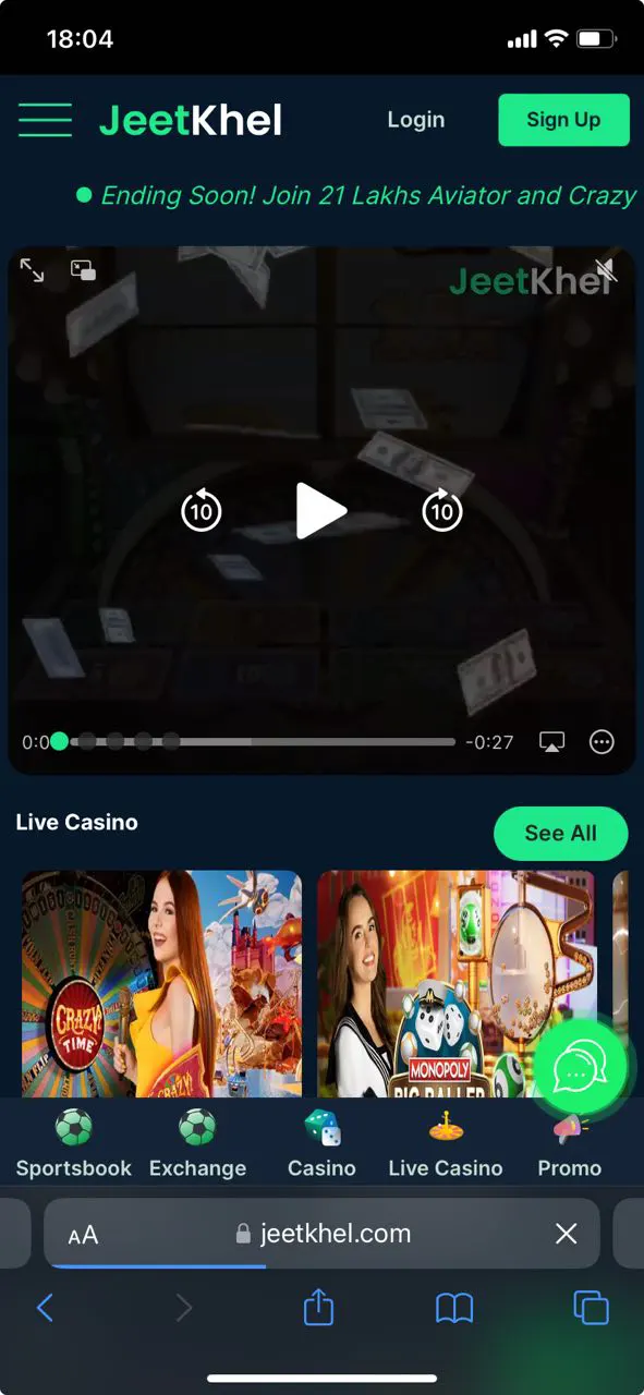 Visit the official website of Jeetkhel.