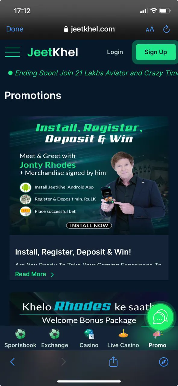 Familiarise yourself with Jeetkhel's bonus system.