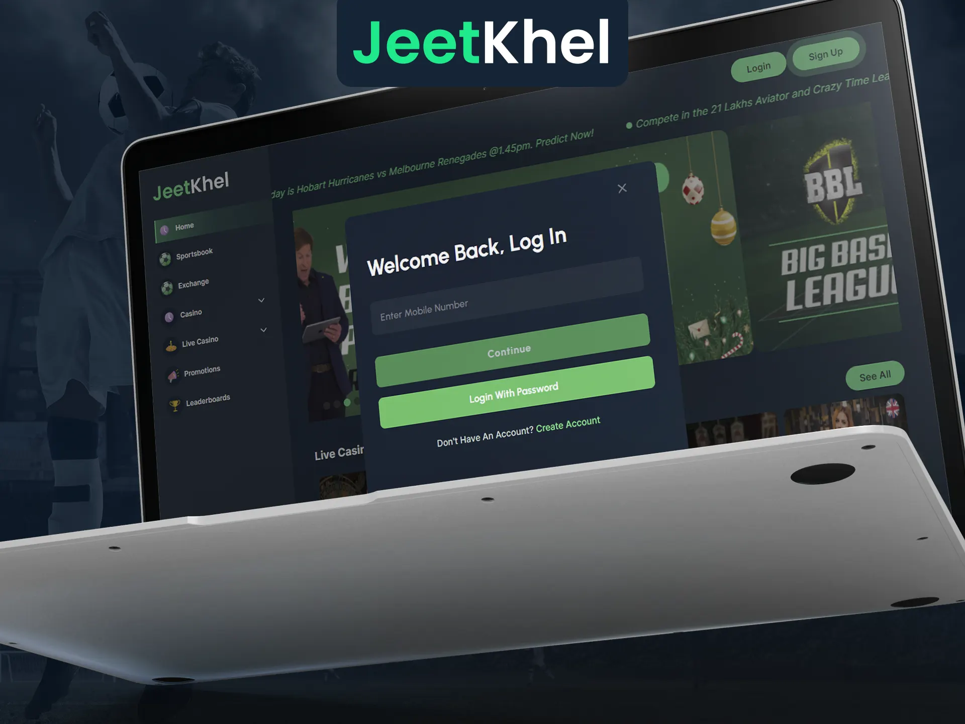 Log into your Jeetkhel account.