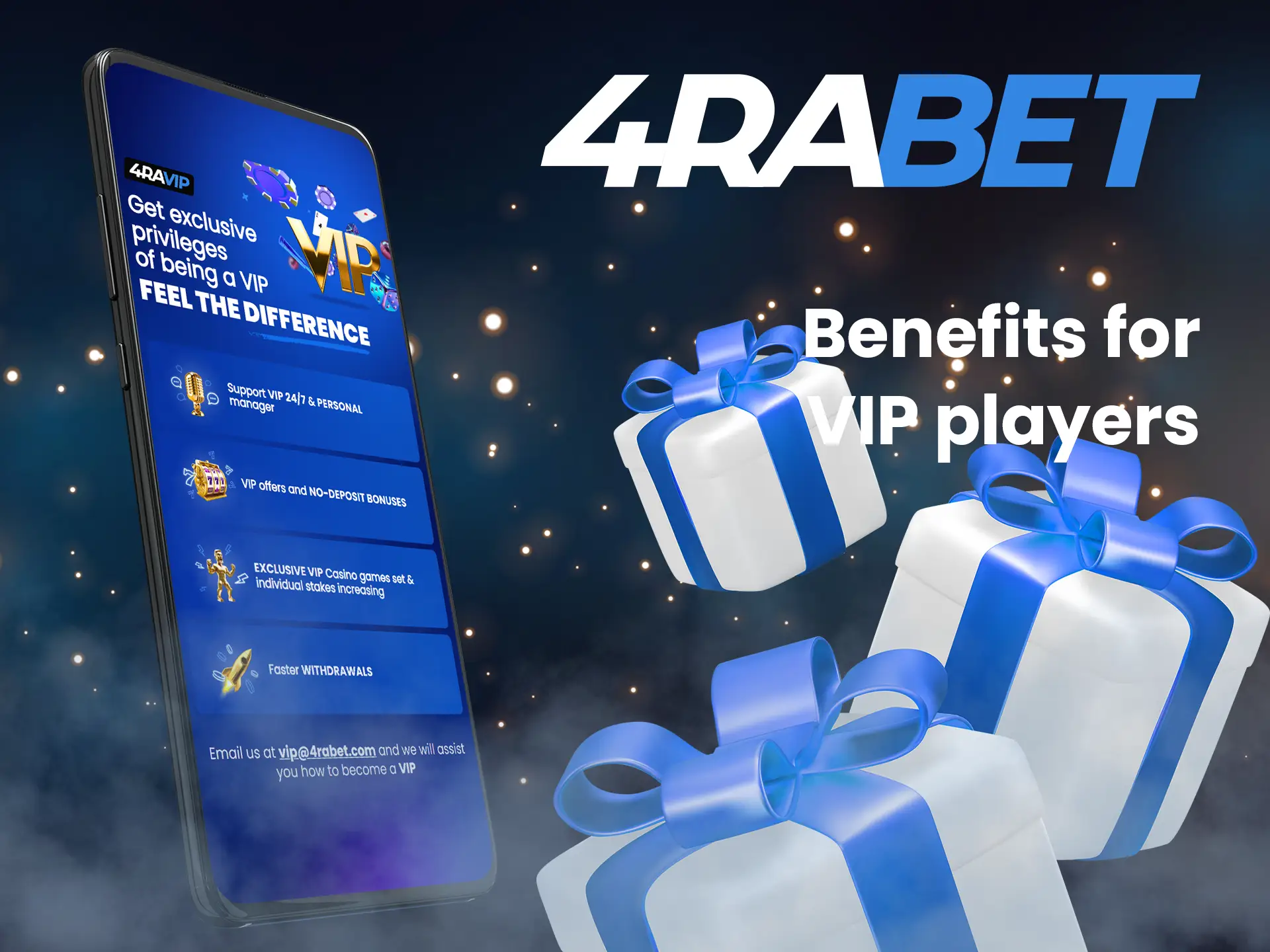 The 4Rabet VIP program offers many bonuses and rewards for its users.