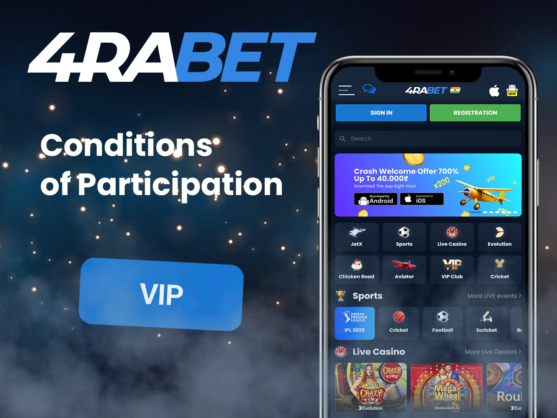 Learn how to become a user of the 4Rabet VIP program.