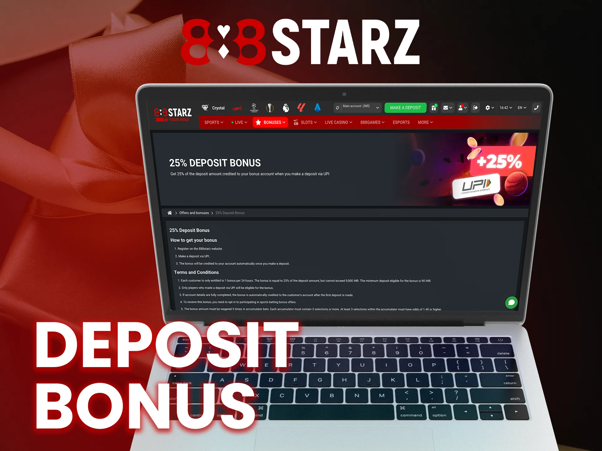 Get more from your deposits with the 888Starz bonus.