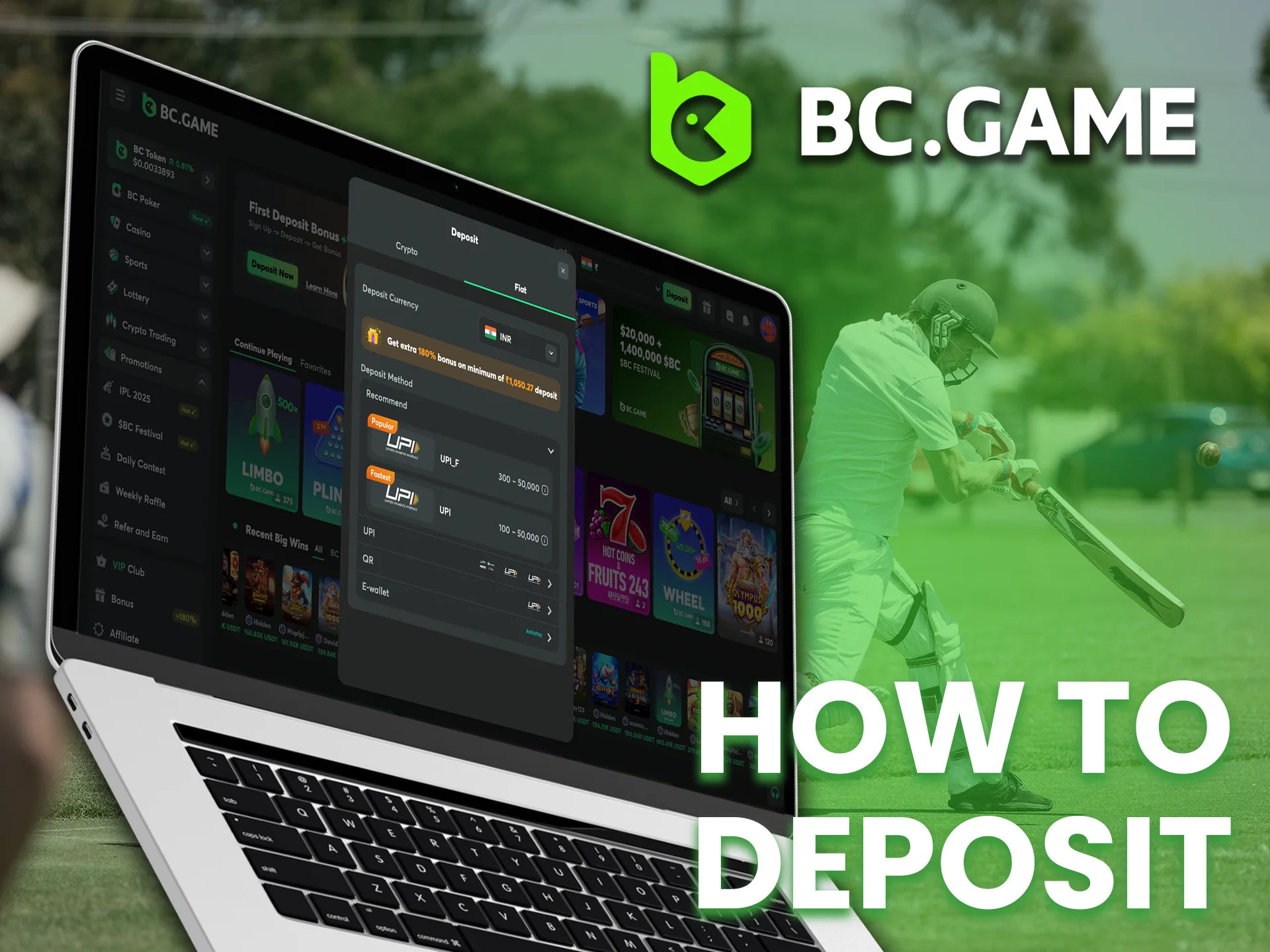 Learn how to deposit and start playing at BC Game.