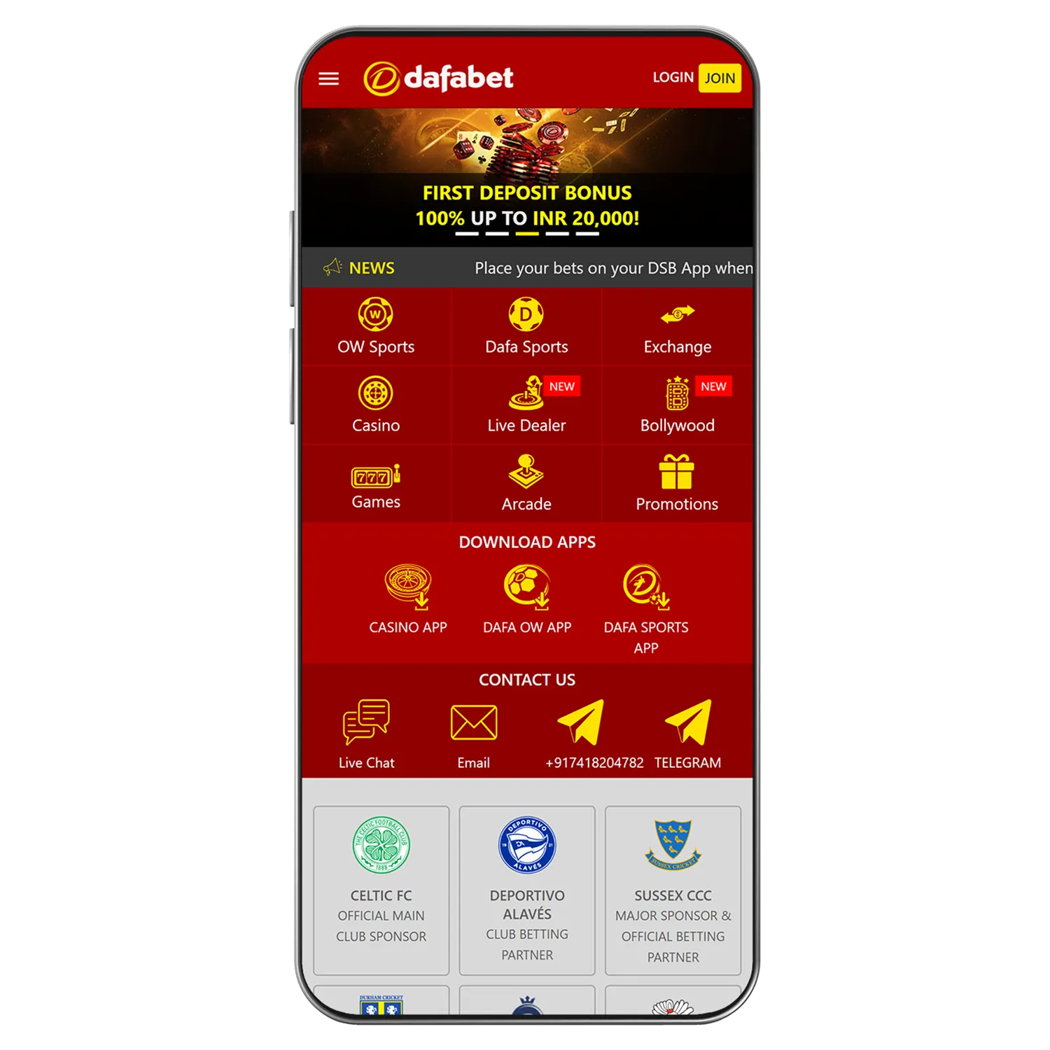Dafabet is a popular betting platform widely used by Indian players.