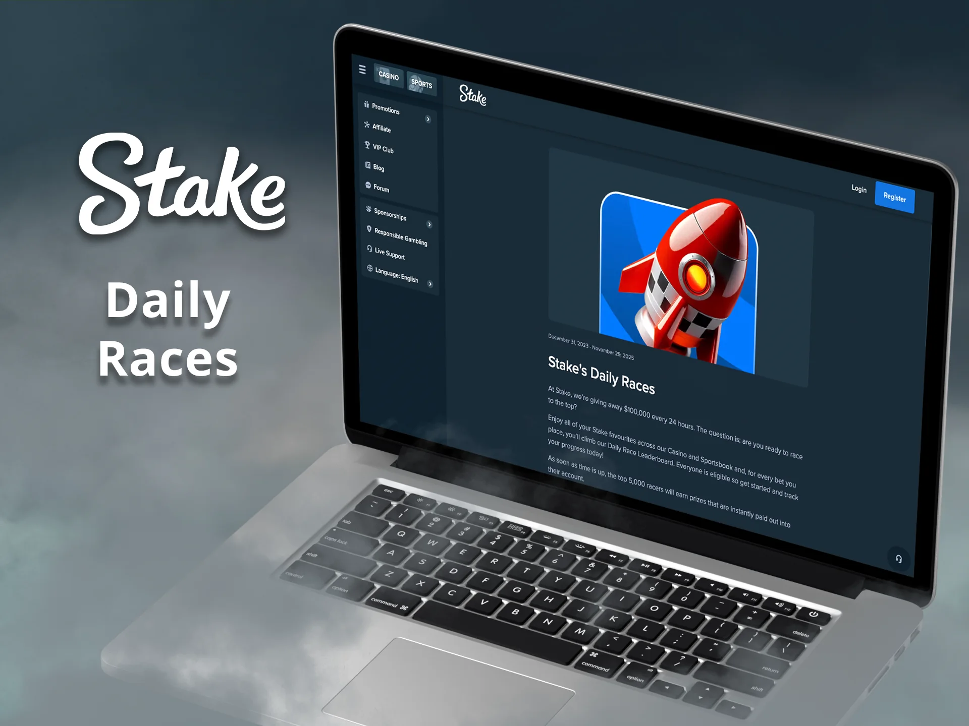Join Stake daily races and boost your winnings.