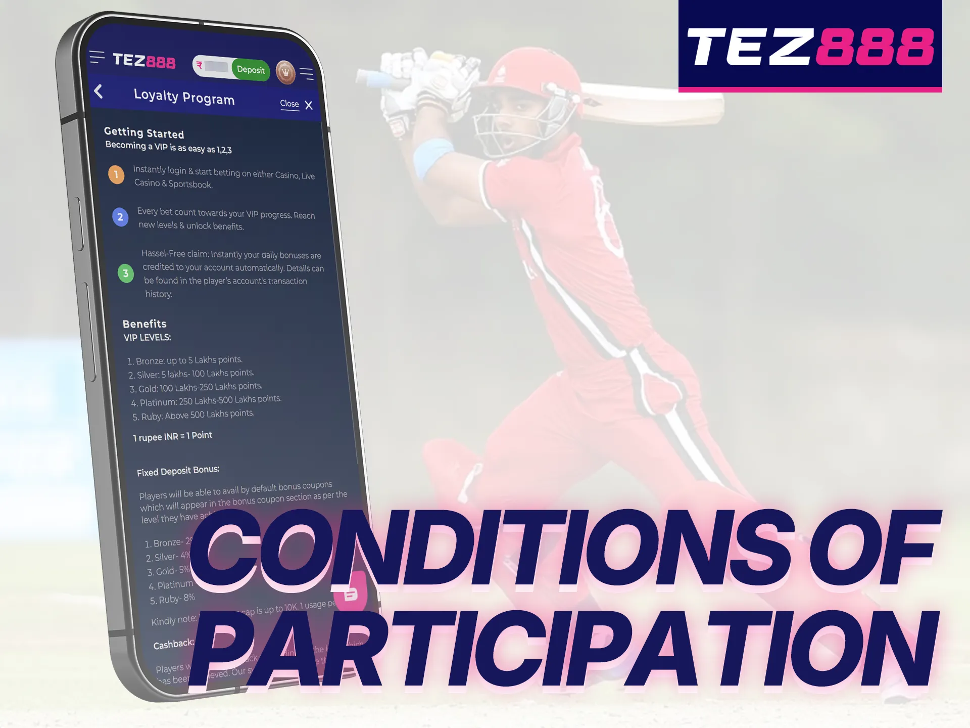 Learn the rules for joining the Tez888 VIP program.