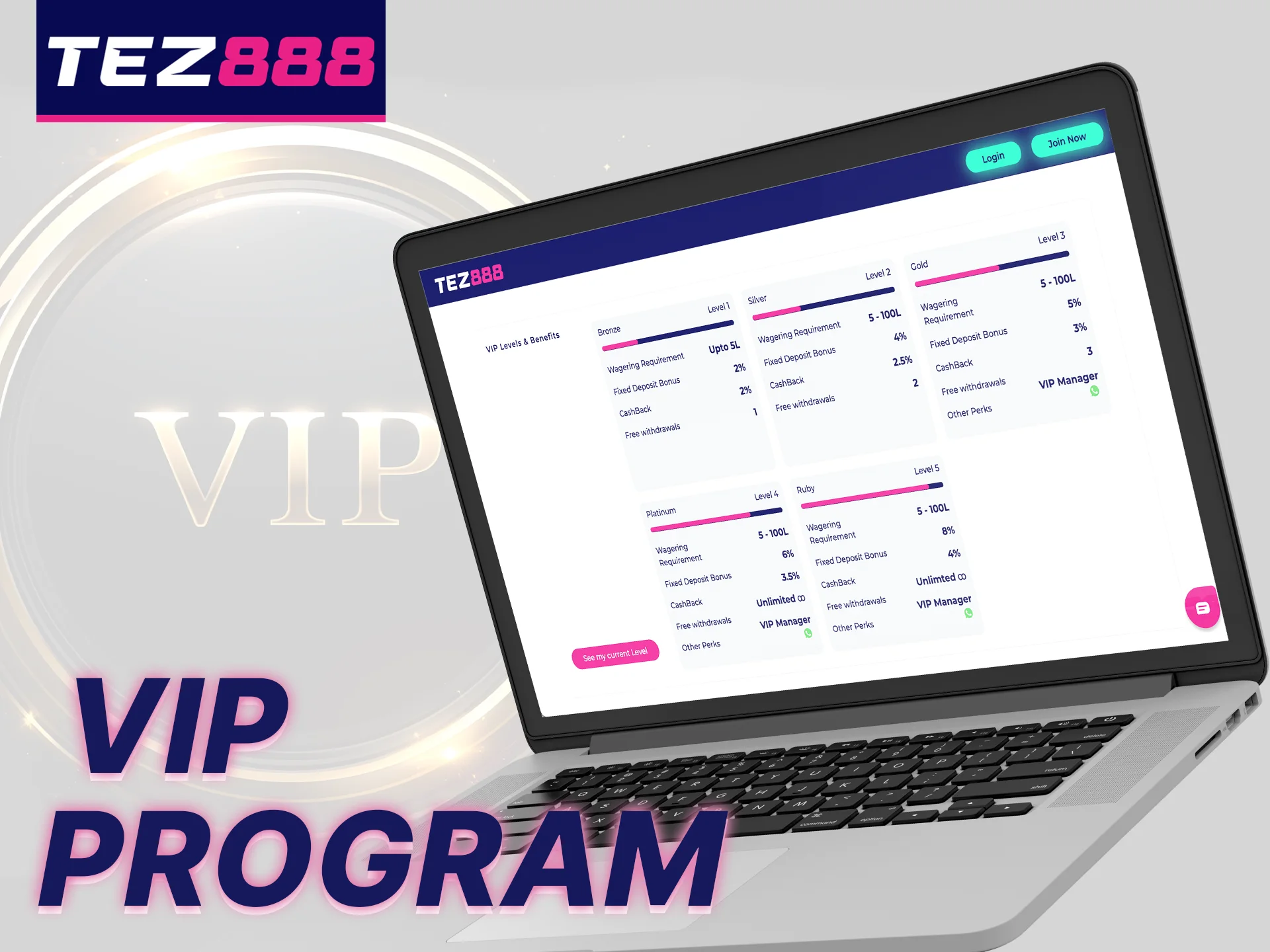 Join the VIP program at Tez888 and enjoy premium rewards.