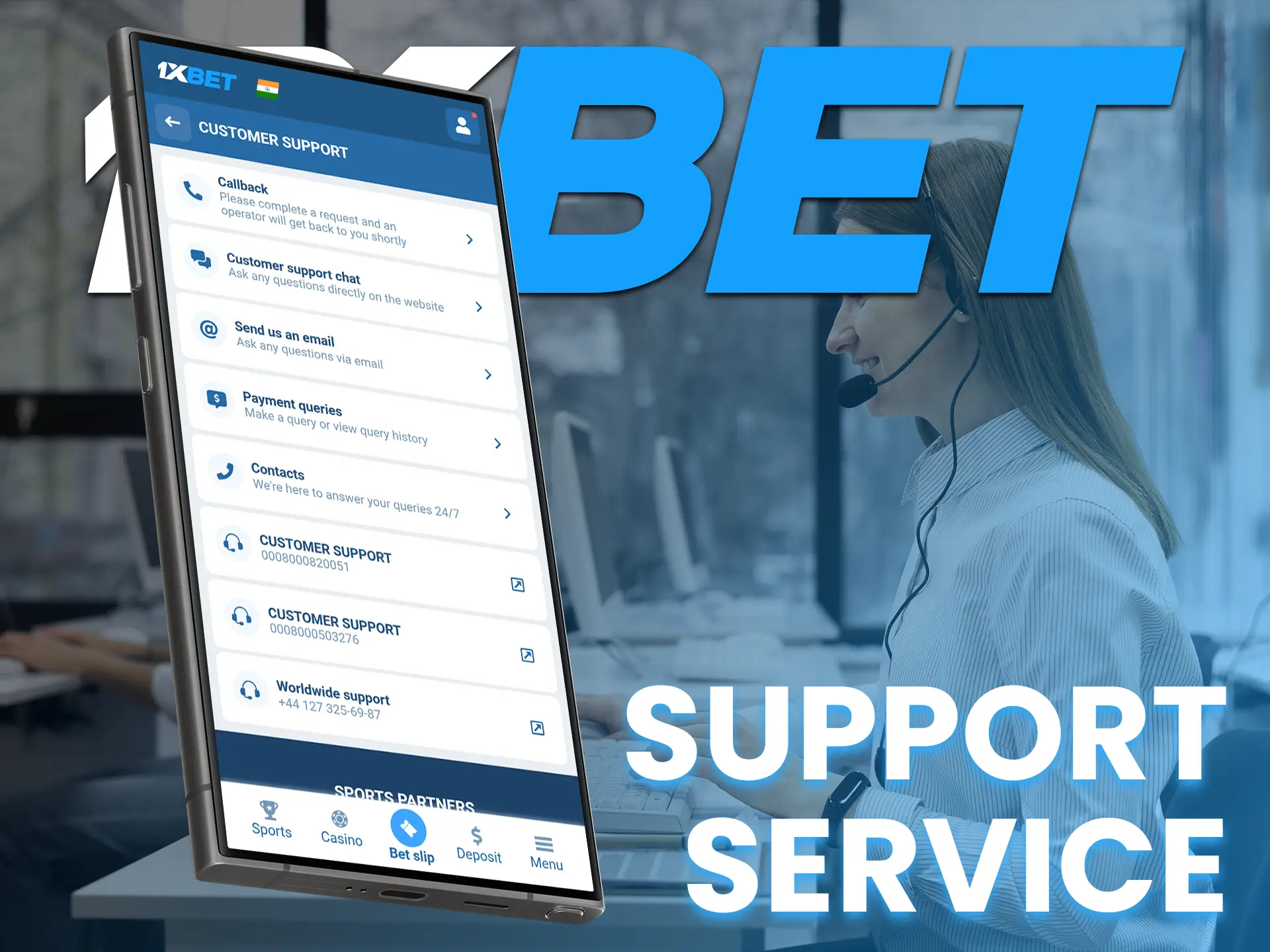 1xBet provides its users with many ways to contact the 24/7 support team.