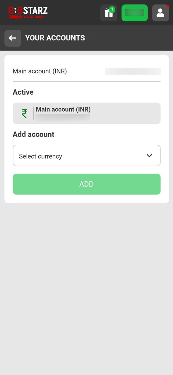 The bonus will automatically be applied to your 888Starz account after deposit.