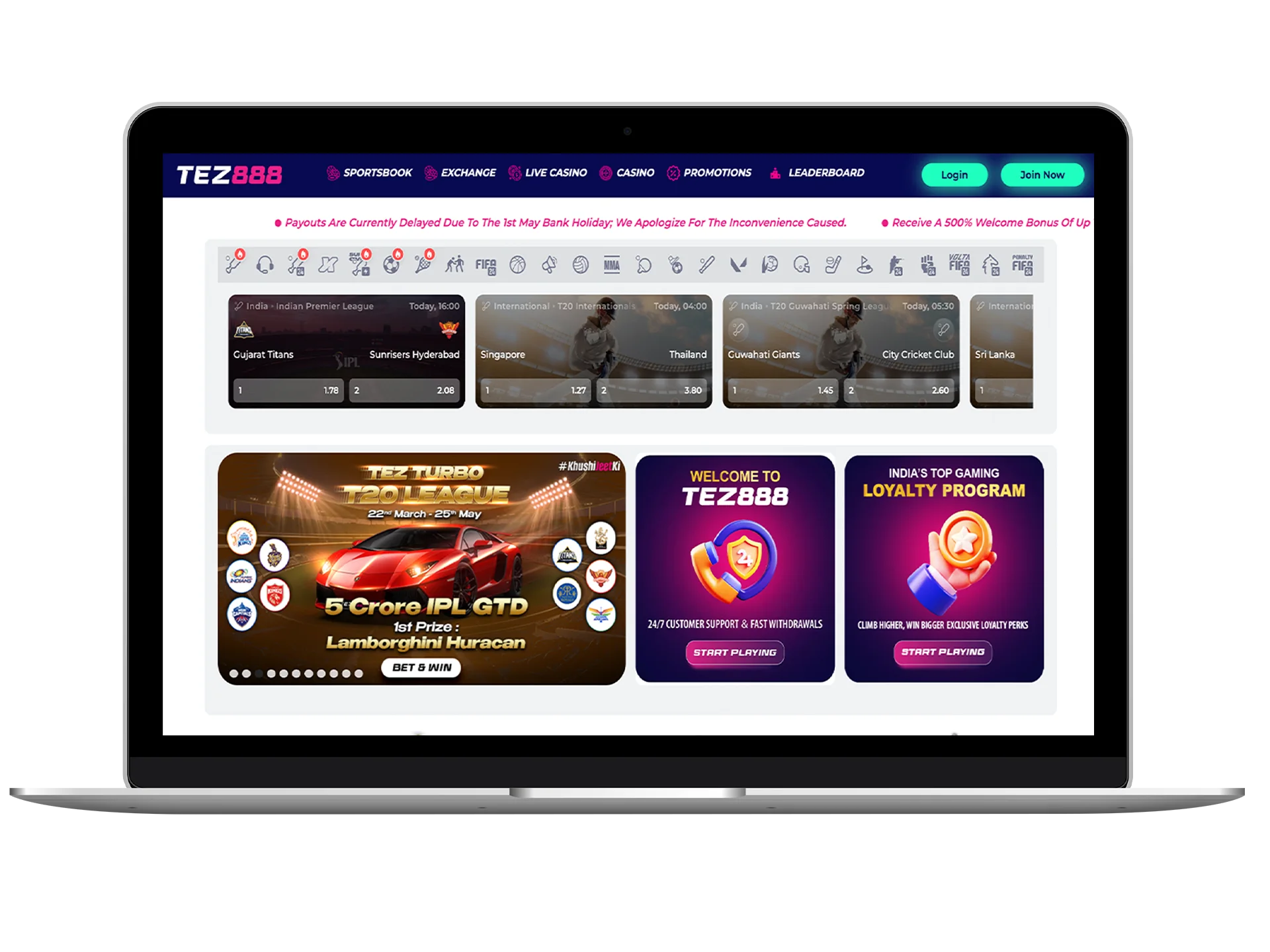 Experience Tez888 and enjoy nonstop cricket betting excitement.