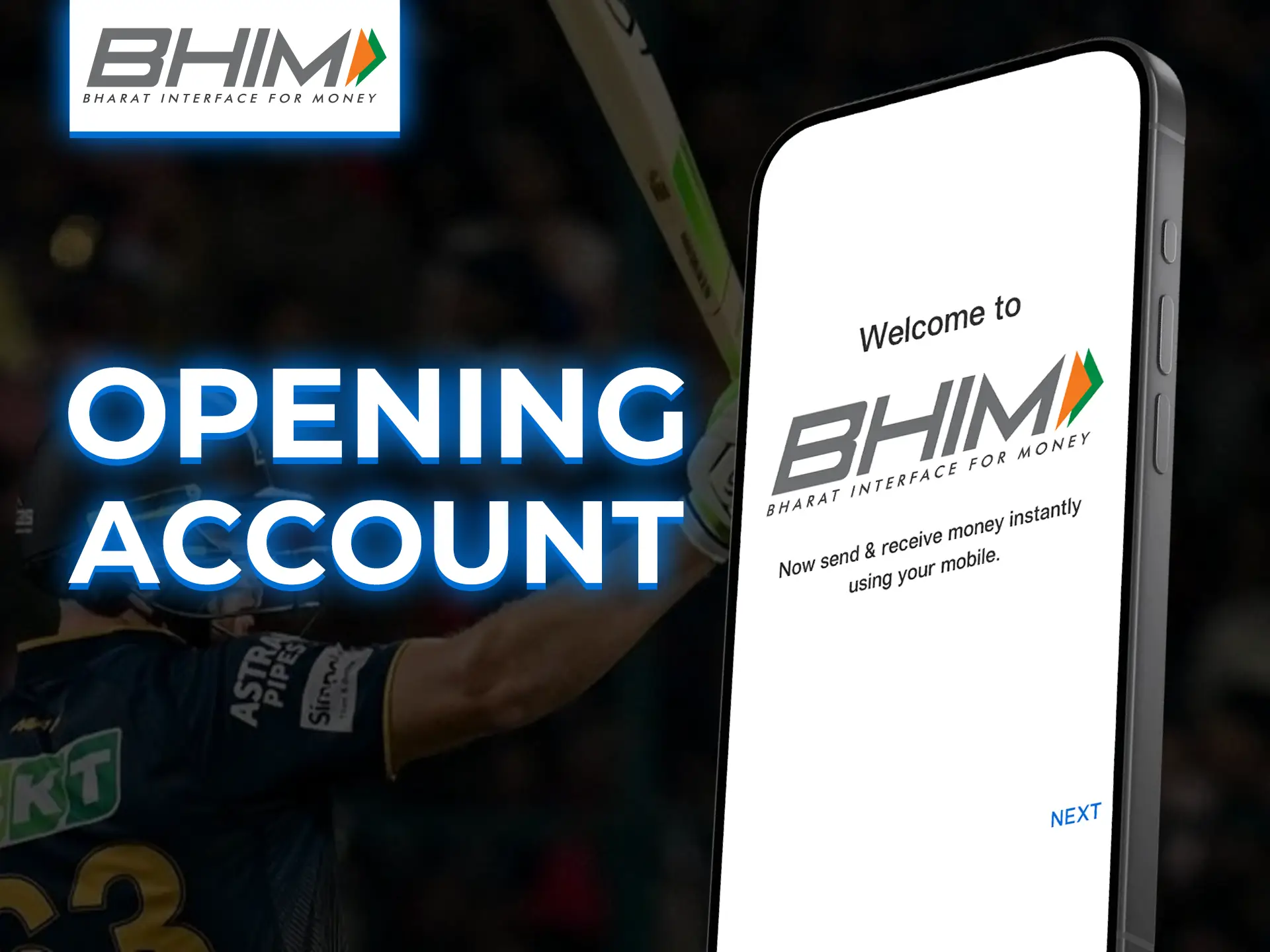 Install and configure the BHIM app to link it to your betting account.