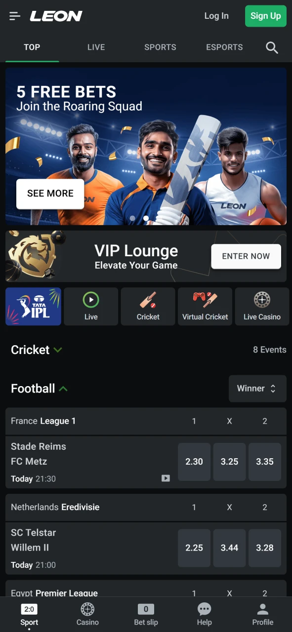 Find the latest Android version of the Leon Bet app with updated features.