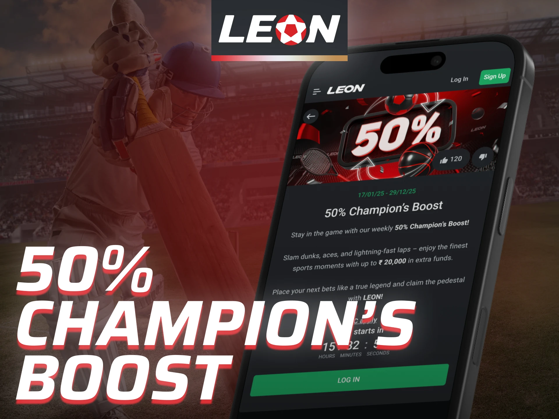 Boost your winnings with the Leon Bet Champion’s Boost offer.