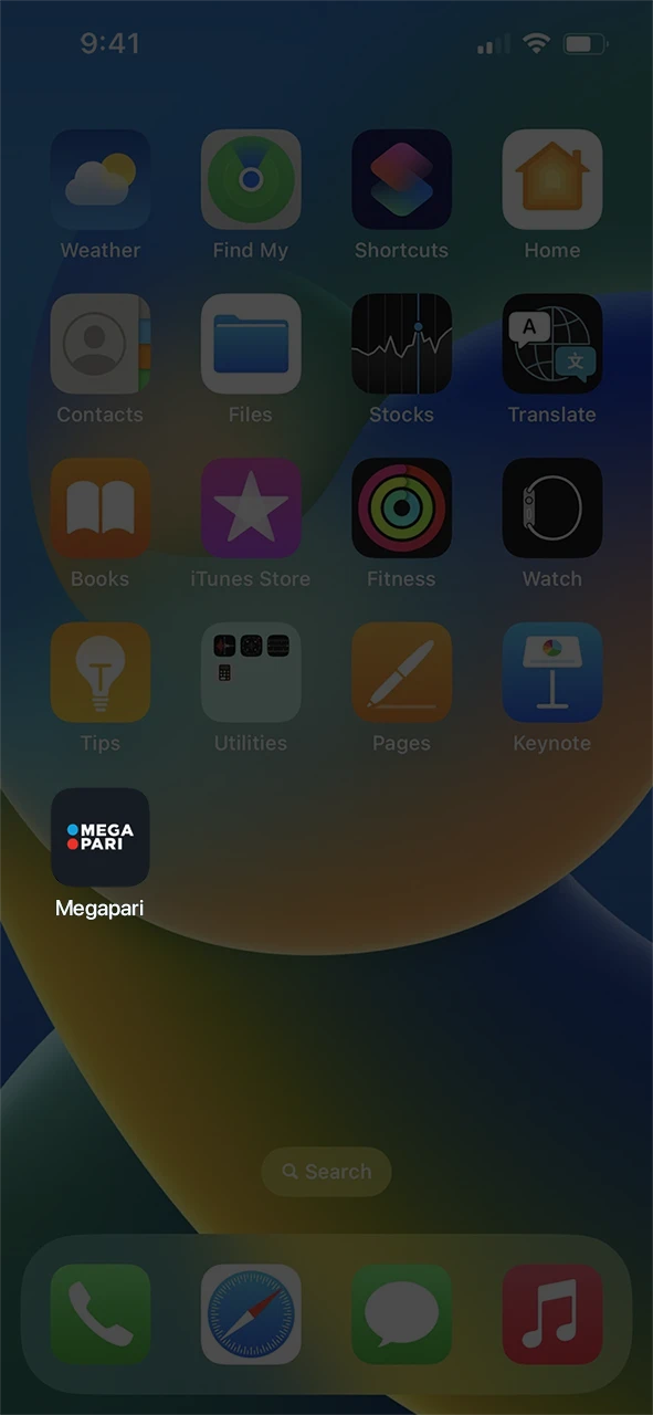 You can also install the PWA version of the Megapari app for iOS.