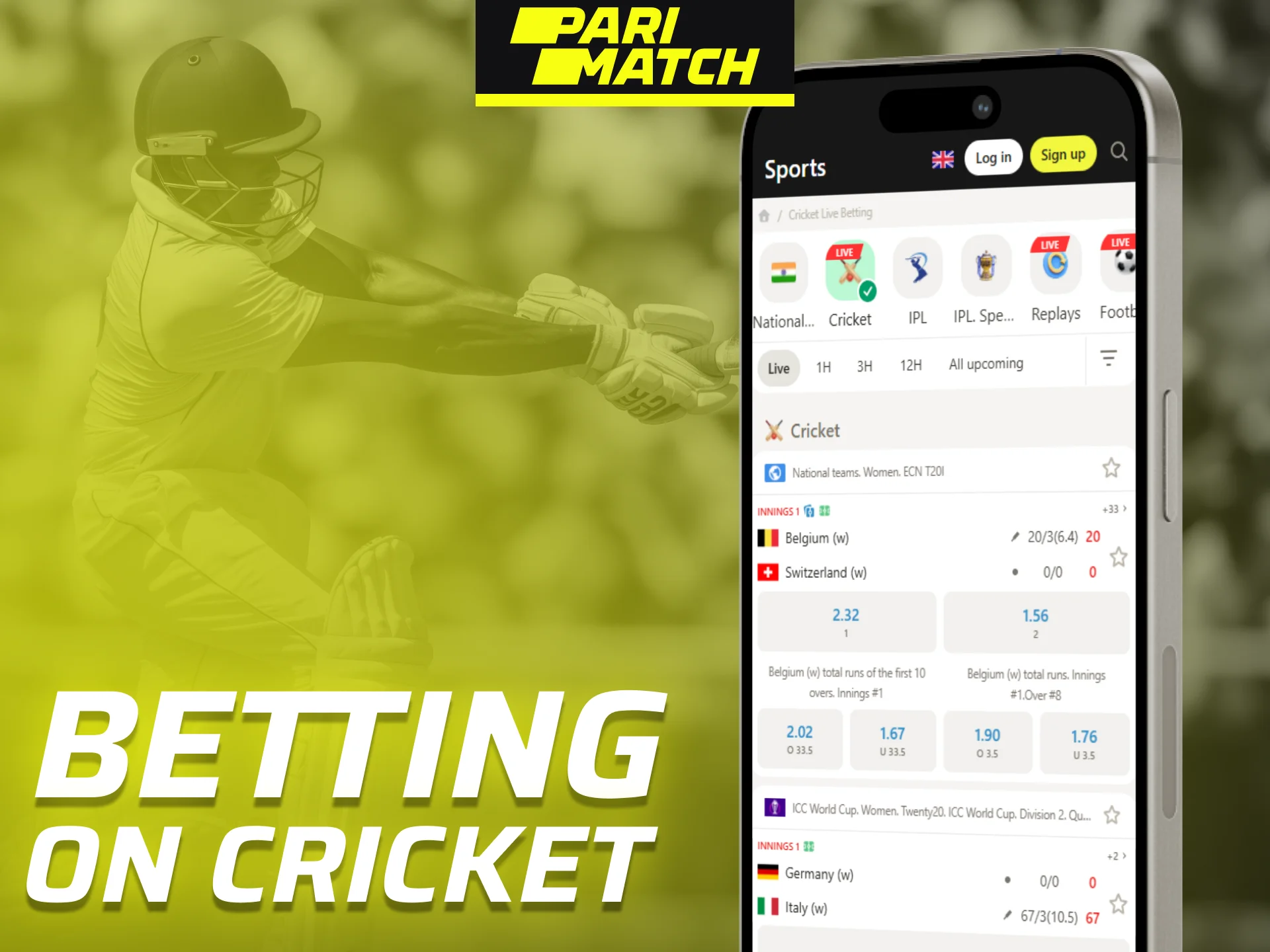 Enjoy betting on cricket matches with Parimatch India.