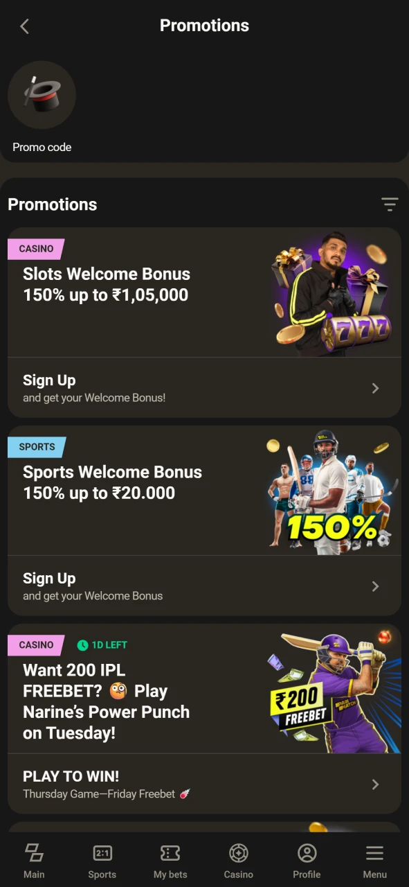 Unlock generous bonuses at Parimatch for Indian users.