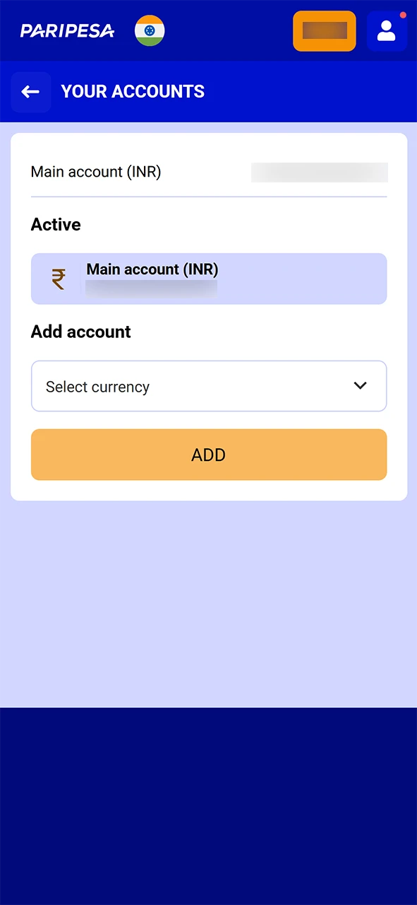 Wait for the funds to be deposited into your Paripesa account.