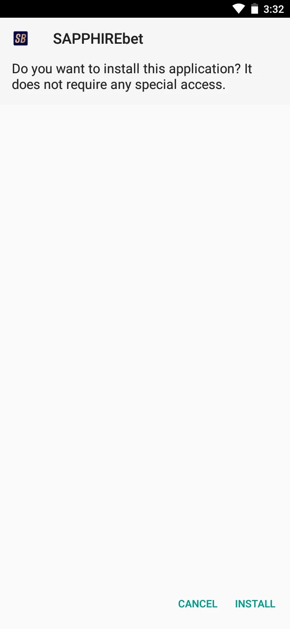 Install the SapphireBet Android app.