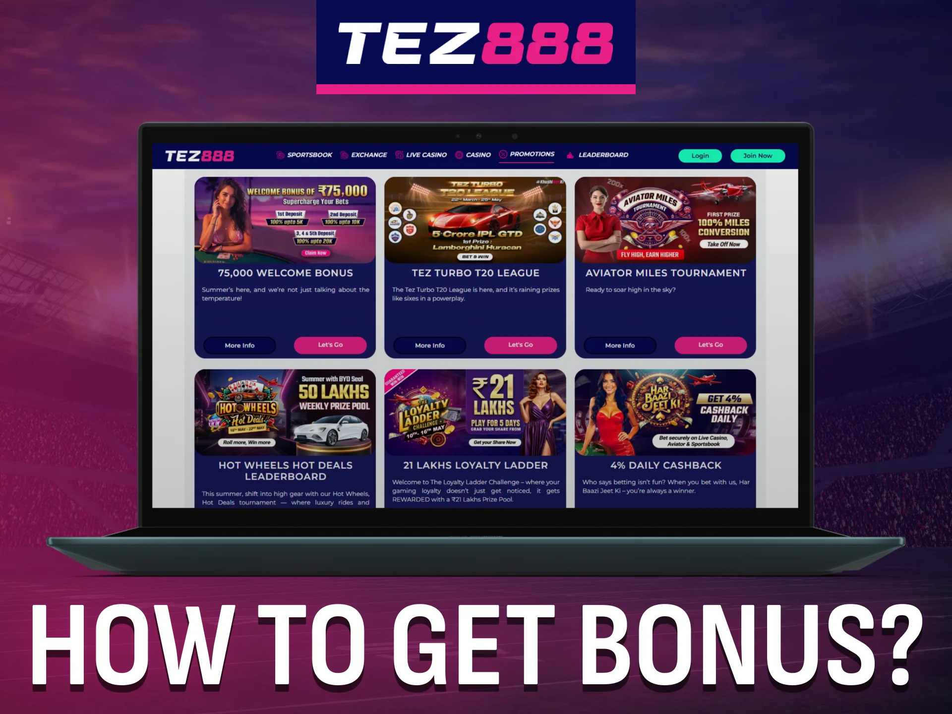 Follow simple steps to get the Tez888 bonus fast.