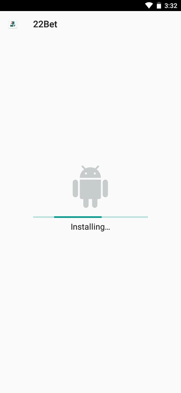 Install the 22Bet app on your Android device.