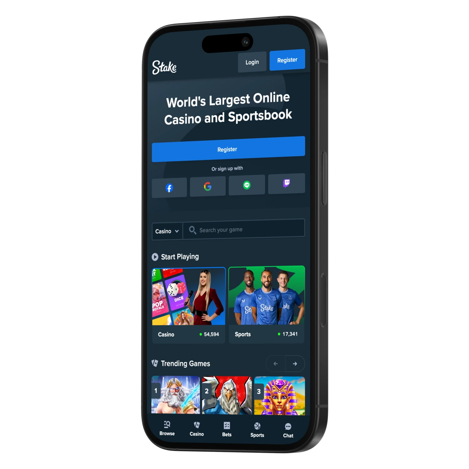 Download Stake official app and enjoy your favourite games.