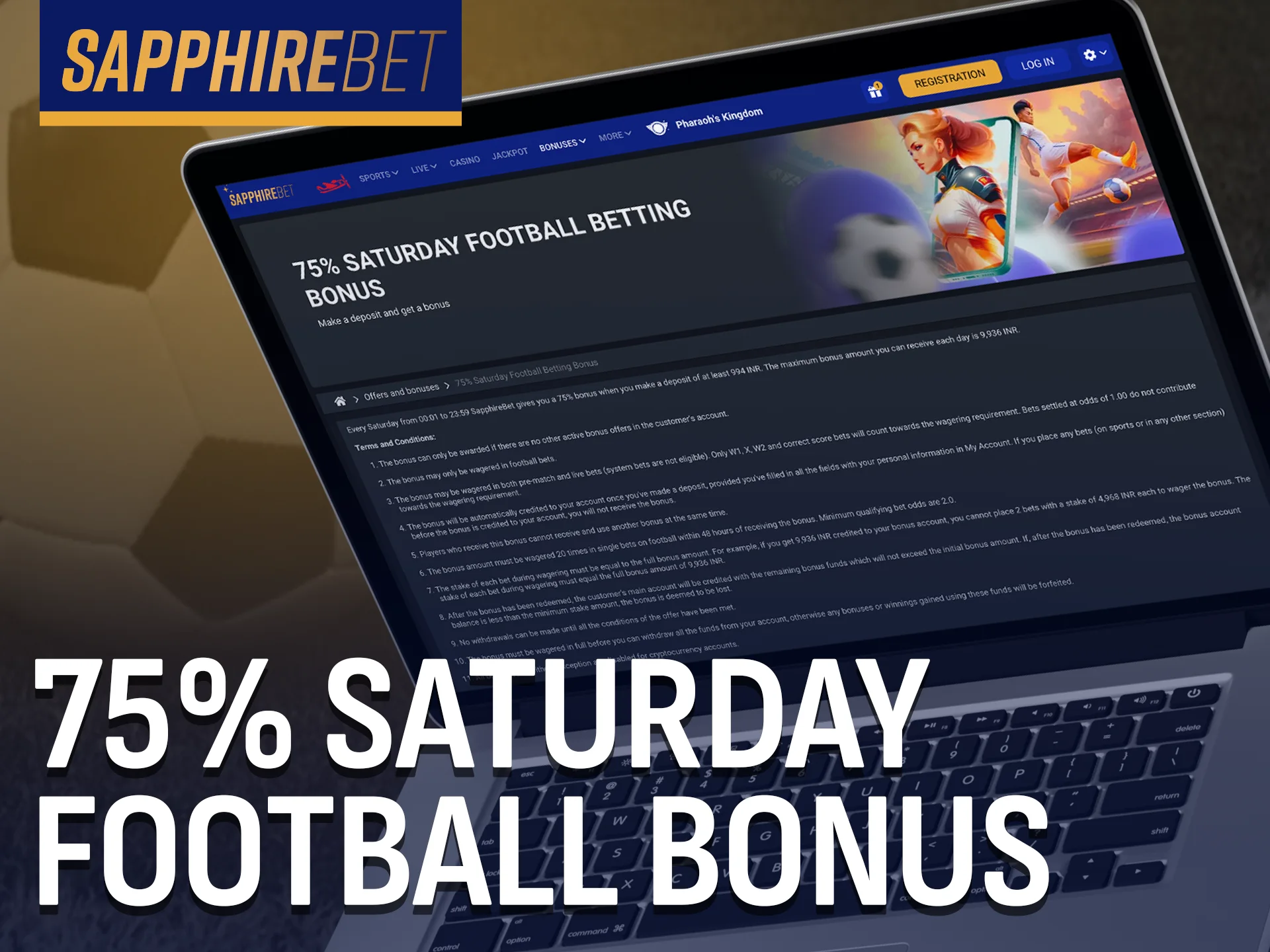 Boost your football bets with the Saturday bonus on SapphireBet.