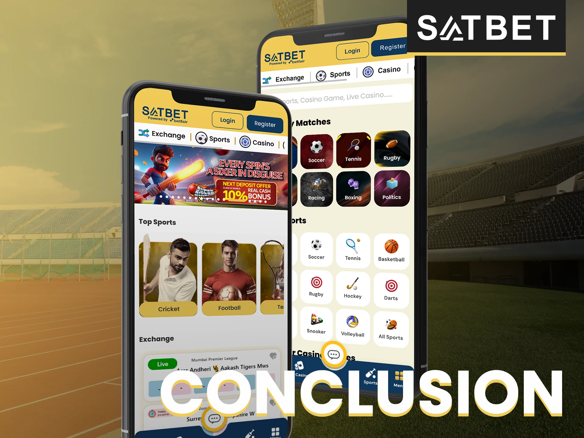 Satbet's smooth, secure app has all desktop features, fast loading, and handy notifications.