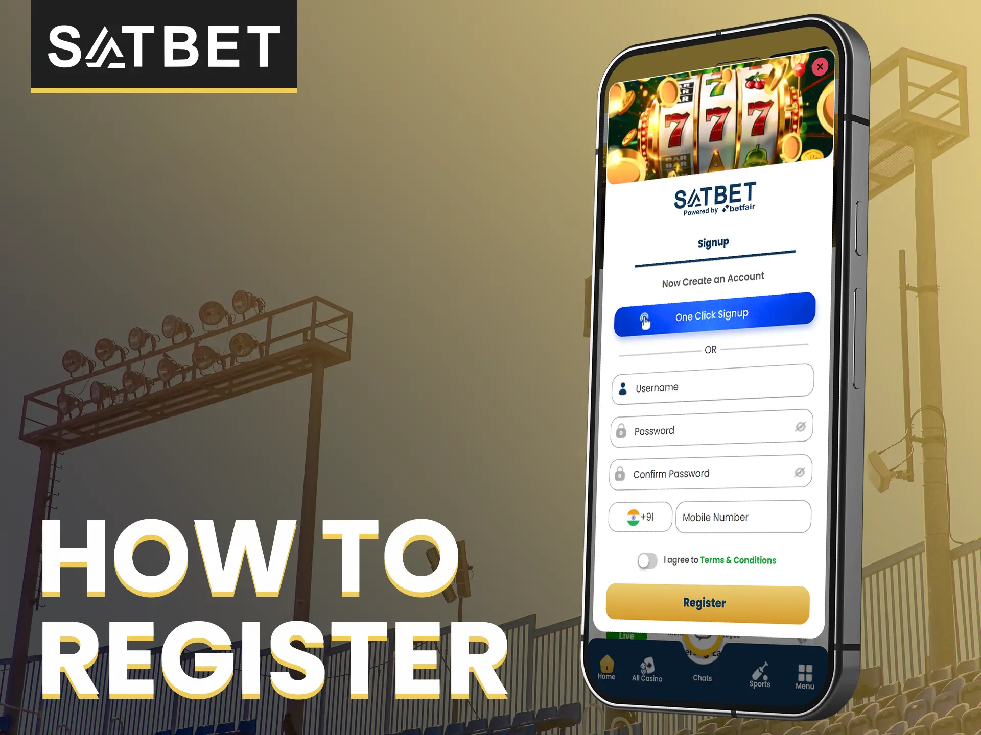 Create a Satbet account without any problems by following the instructions.