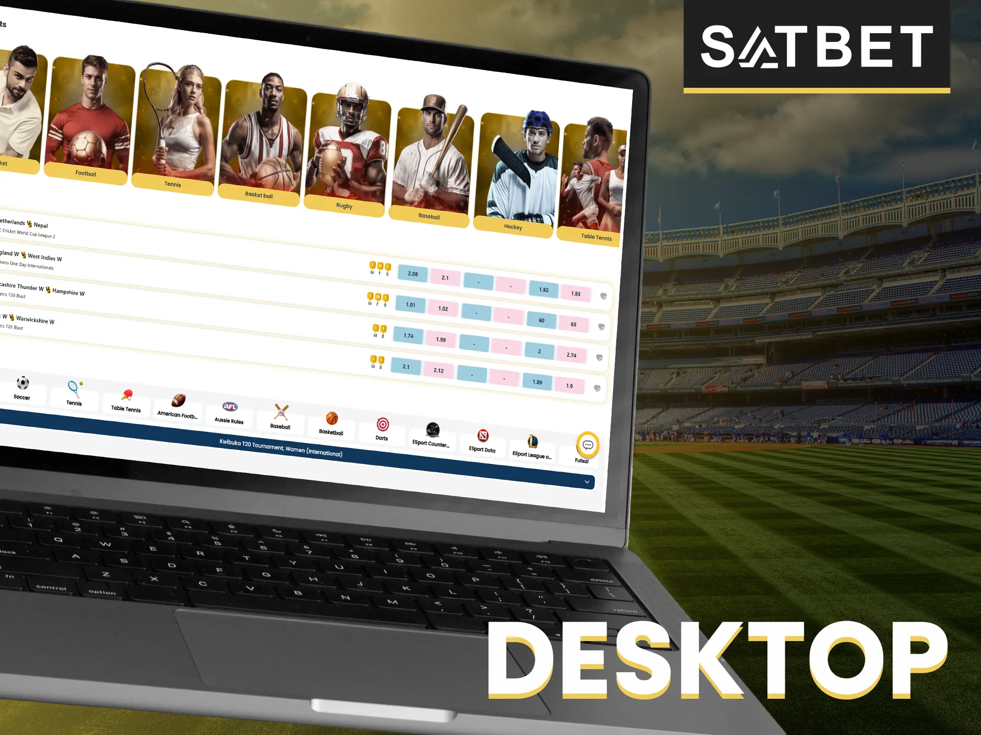 Satbet’s PC version keeps all features, loads fast, and works cross-platform.