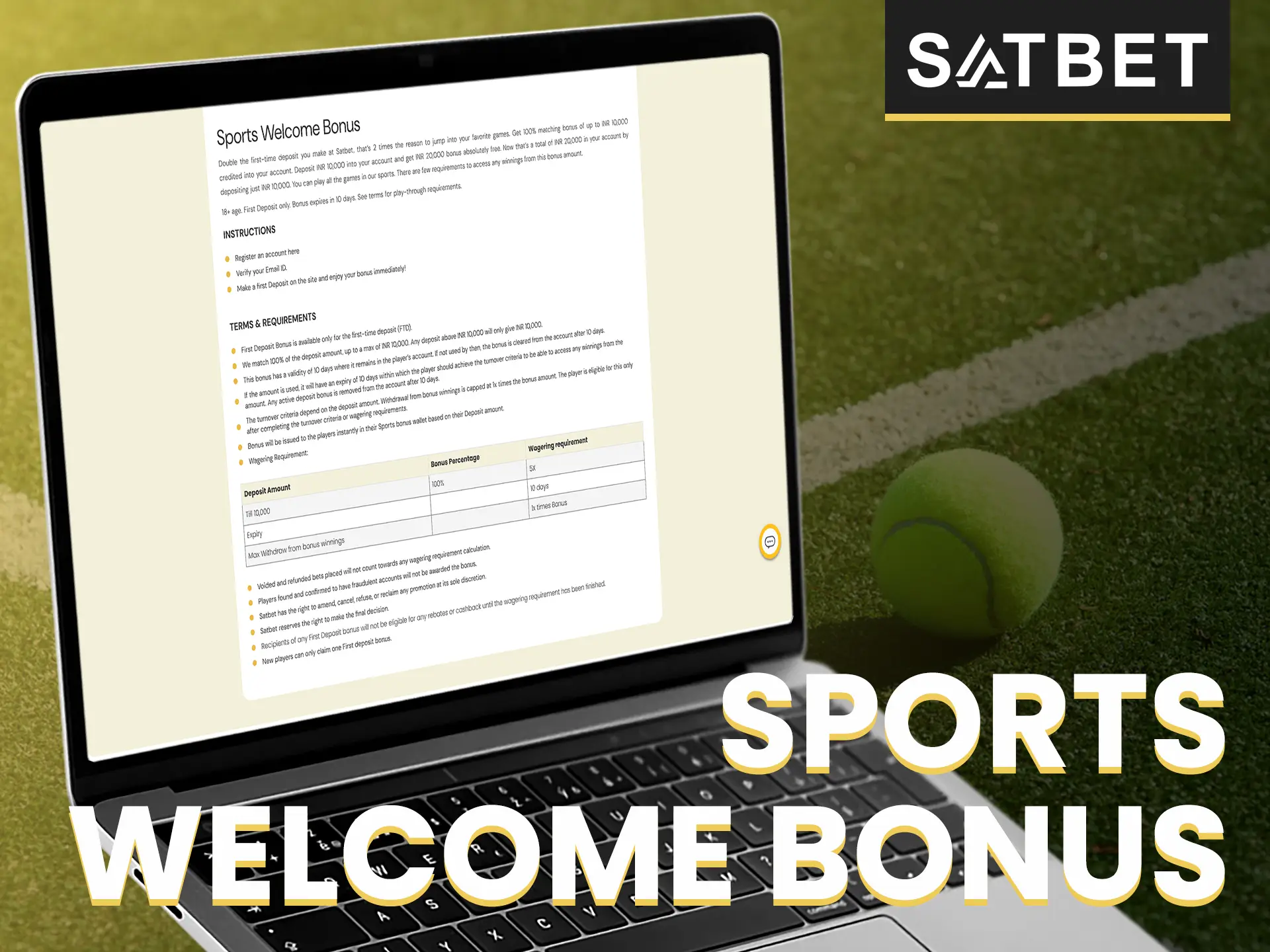 Double your first deposit at Satbet.