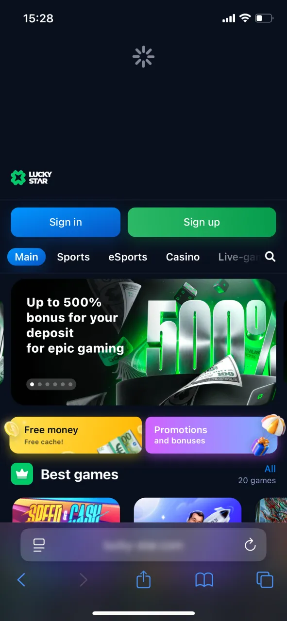 Refresh your Lucky Star iOS app to get the newest available version.