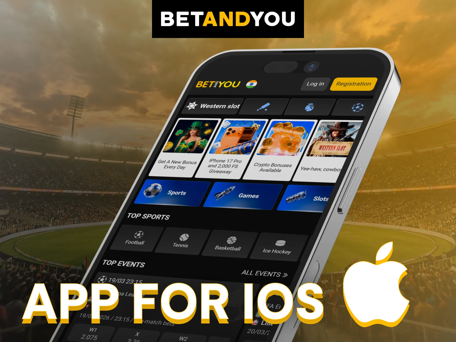Install the official Betandyou App iOS on your Apple smartphone today.