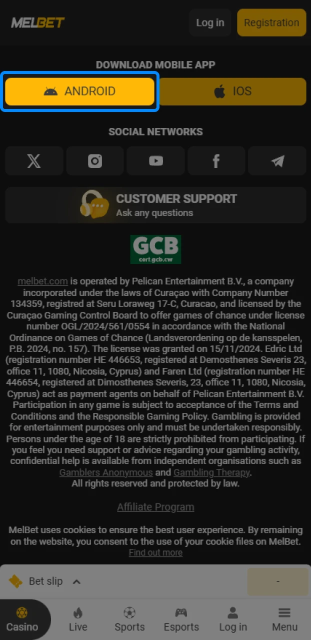 How to click the specific button or banner within the Android app to activate and receive your IPL betting bonus.