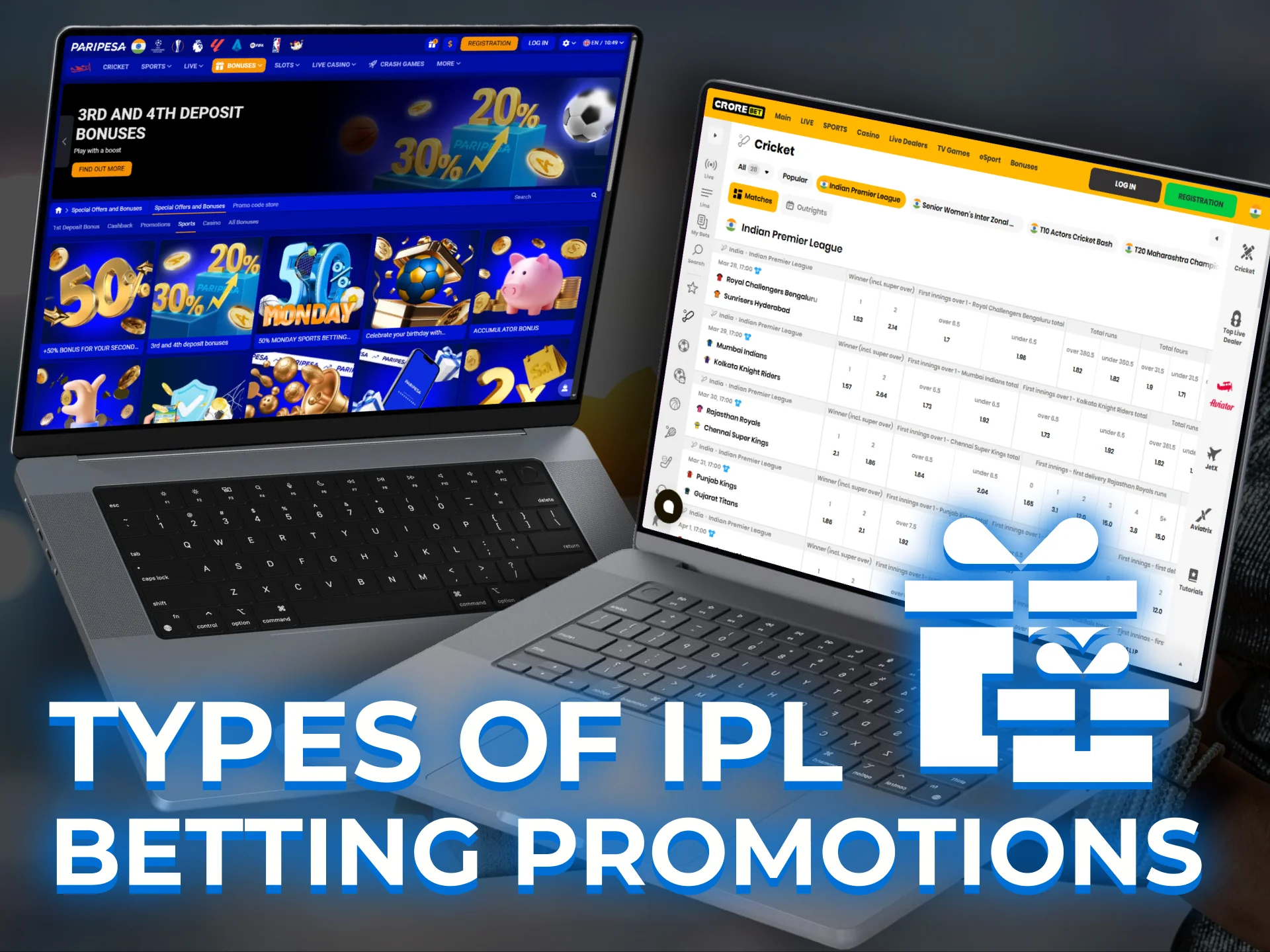 Different types of bonuses available for IPL betting, such as welcome offers, free bets, and cashback.